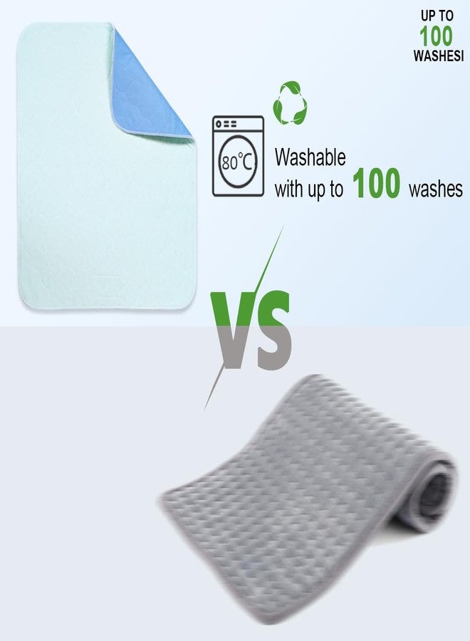 Ehucon Washable Underpads - 19.7" x 23.6"(Pack of 2 pcs)- 4-Layer Soft High Absorbency, Waterproof and Reusable Bed Pads for Incontinence - Image 5